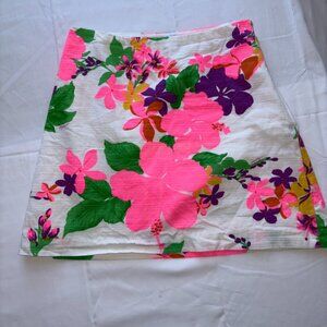 Vintage Milly of New York Neon Floral Tropical Skirt Size 4